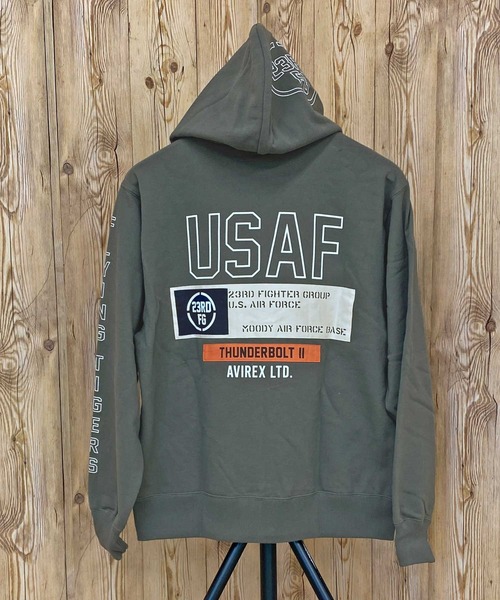 AVIREX（アヴィレックス） パーカー SHEETING PATCHED ZIP PARKA