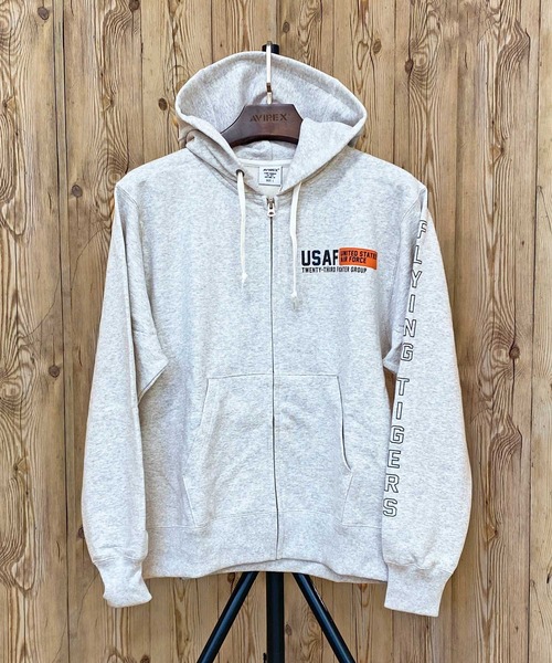 AVIREX（アヴィレックス） パーカー SHEETING PATCHED ZIP PARKA