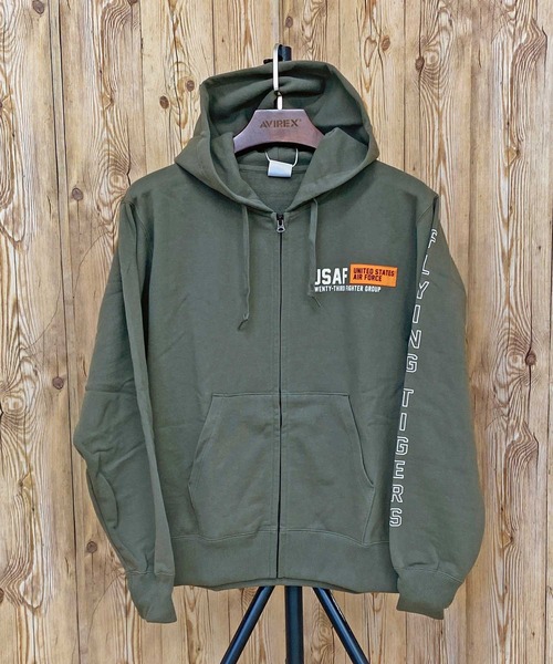 AVIREX（アヴィレックス） パーカー SHEETING PATCHED ZIP PARKA