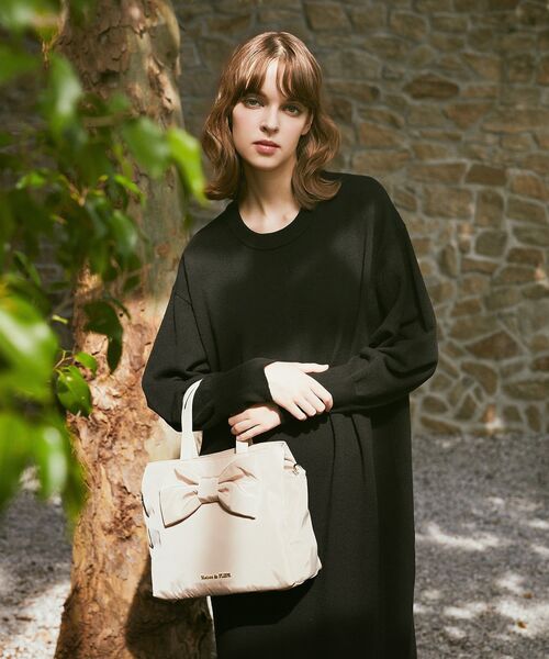 Maison de FLEUR トートバッグ EC限定リボン3ルーム2Wayトート