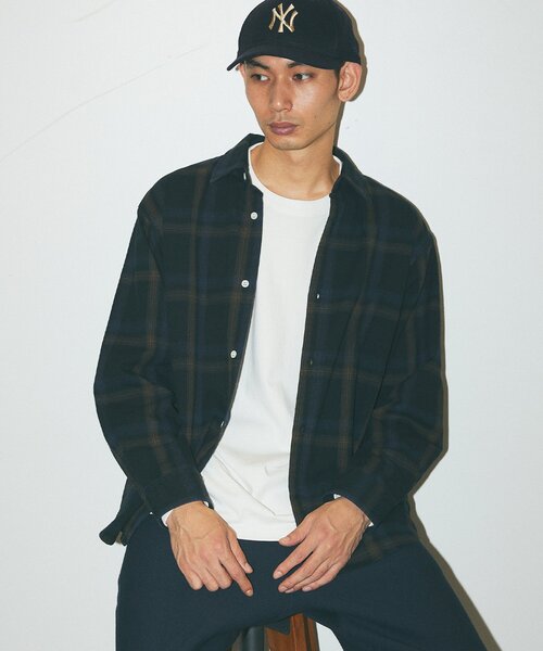 【FIELD&STREAM】フランネルシャツ シャドー オンブレチェック INTER FACTORY シャツ しの - Cut Off Ombre Check Flannel