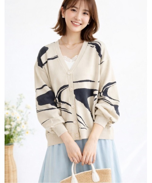 カーディガン マーブル柄カーディガン レディース メンズ : ZOZOTOWN