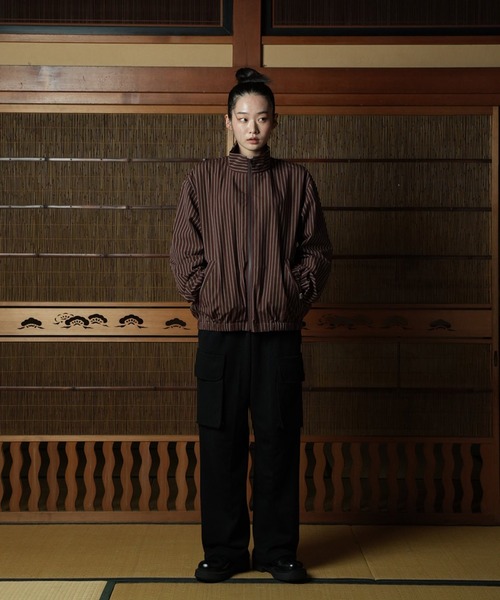 WITH OR WITHOUT ブルゾン アウター Stand Zipup Silk Blouson