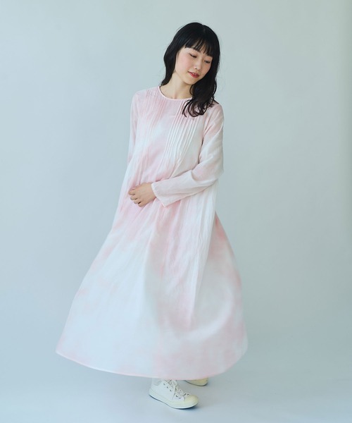 bulle de savon ワンピース pink 無回転染め pin tuck : ZOZOTOWN 