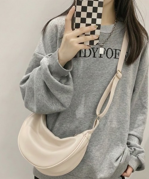 link lot ショルダーバッグ 「新色追加」「男女兼用」ハーフムーン