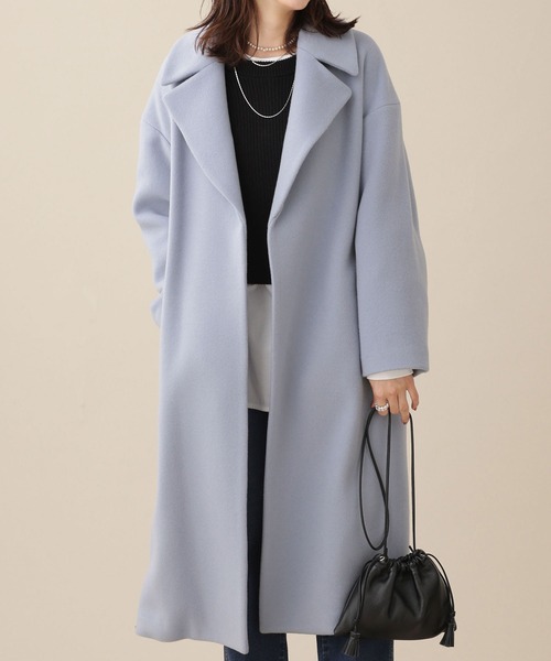 NANO universe（ナノ・ユニバース） チェスターコート 36 ライトブルー