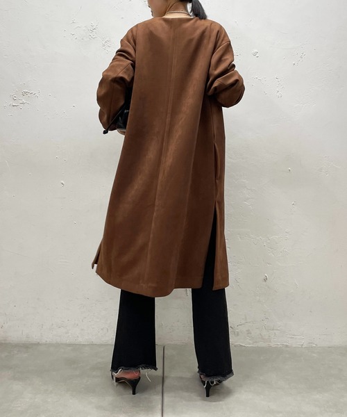 Loungedress 「LOUNGEDRESS」 ノーカラーコート FREE ブラウン 
