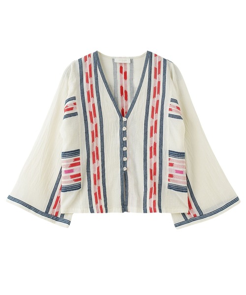 ブラウス シャツ (DEVOTION TWINS)V NECK BLOUSE レディース