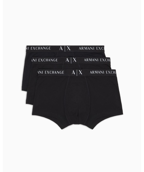 [EMPORIO ARMANI UW] マルチチェックロゴバンドトランクス 1枚】EMPORIO ARMANI HEART＆BEAR マンガベア コットン ウーブン