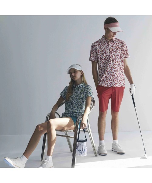 ZOY（ゾーイ） 七分袖 シャツ MENS アップルリーフプリント メンズ