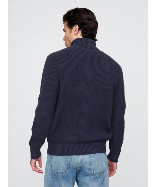「GAP」 タートルネックニット X-SMALL ネイビー メンズ_画像4