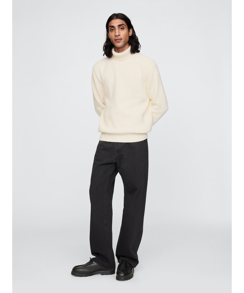 「GAP」 タートルネックニット X-SMALL ネイビー メンズ_画像6