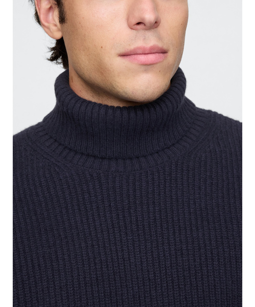 「GAP」 タートルネックニット X-SMALL ネイビー メンズ_画像9