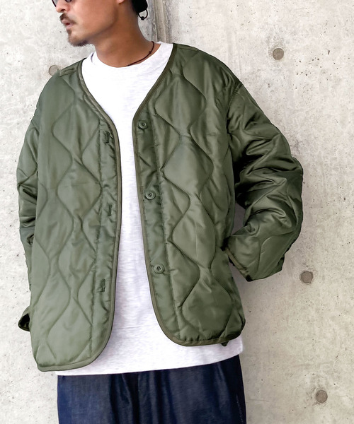 「Java」 ミリタリーコート LARGE カーキ メンズ_画像2