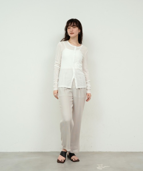 カーディガン Sheer rib slimfit cd / シアーリブスリムフィット