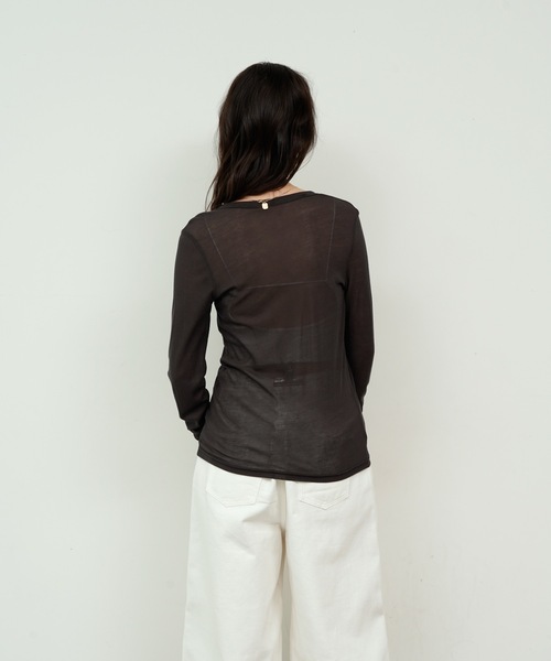 カーディガン 「セットアップ対応」SHEER RIB カーディガン レディース カーディガン Sheer rib slimfit cd / シアーリブスリムフィット