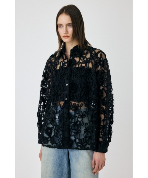 ブラウス シャツ RIBBON TULLE シャツ レディース