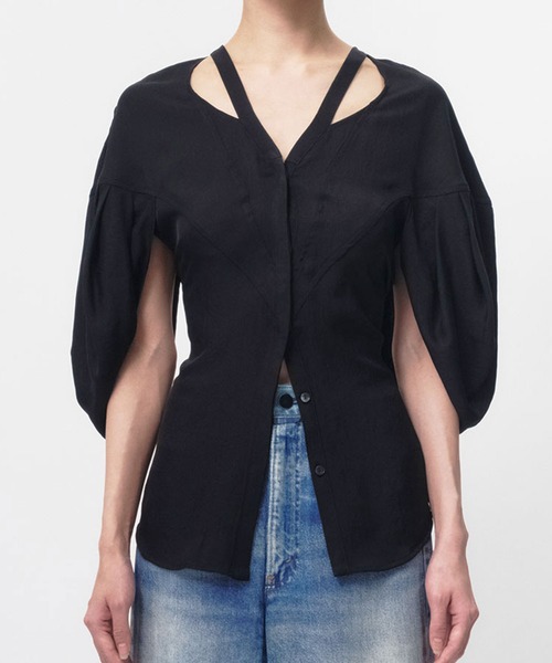 ブラウス シャツ SWITCHING BLOUSE / スイッチングブラウス レディース