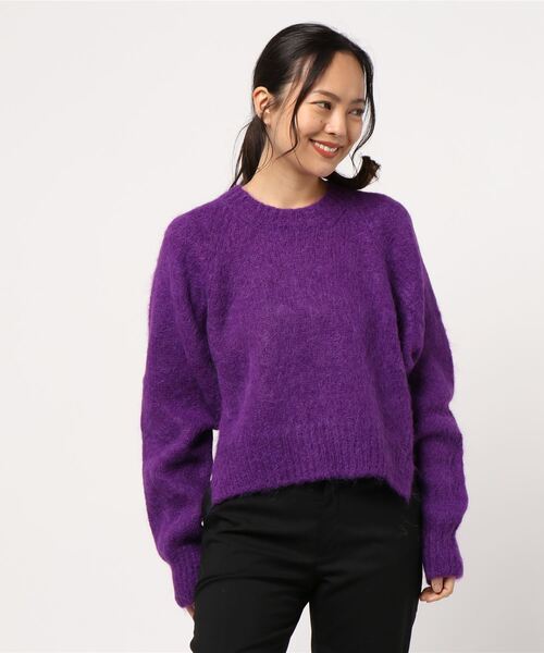 「ZUCCa」 長袖ニット M size パープル レディース_画像5