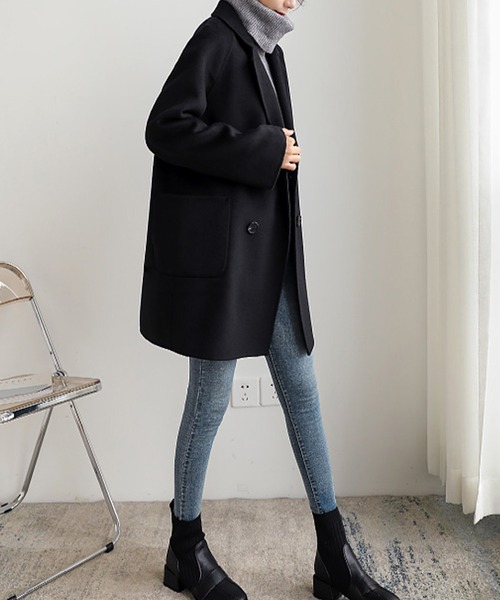 「Amulet」 チェスターコート X-LARGE パープル レディース_画像5