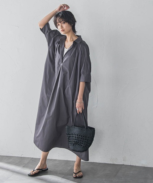 MAYSON GREY（メイソングレイ） シャツワンピース 「WEB限定」5分袖