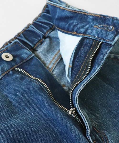 [antiqua] обработка Denim брюки M кобальт голубой женский 