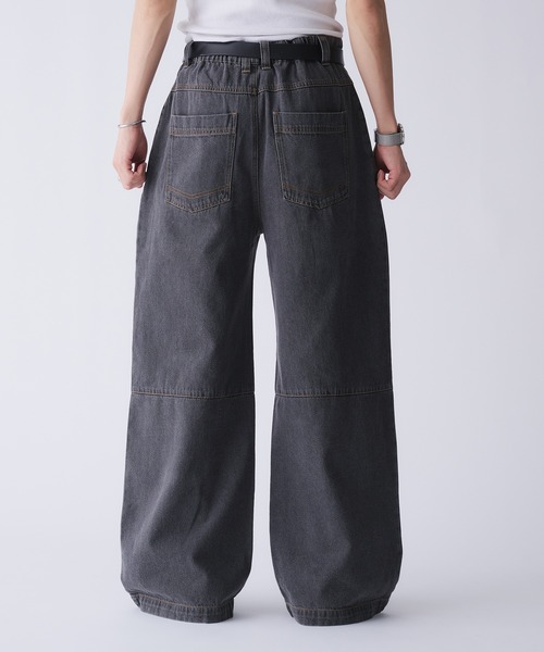 Adoon plain ジーンズ 2-TUCK DART WIDE DENIM PANTS / 2タック