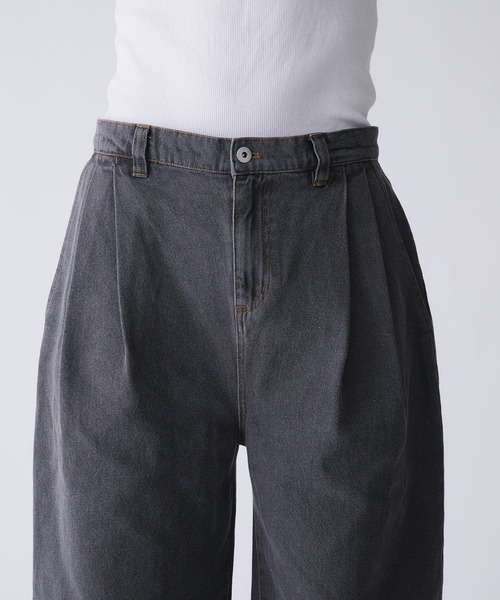 Adoon plain ジーンズ 2-TUCK DART WIDE DENIM PANTS / 2タックダーツ