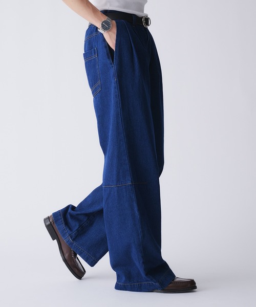 Adoon plain ジーンズ 2-TUCK DART WIDE DENIM PANTS / 2タックダーツ