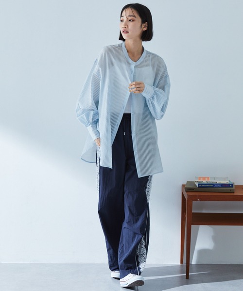 美品 バンヤードストーム ボリュームスリーブリネンシャツ