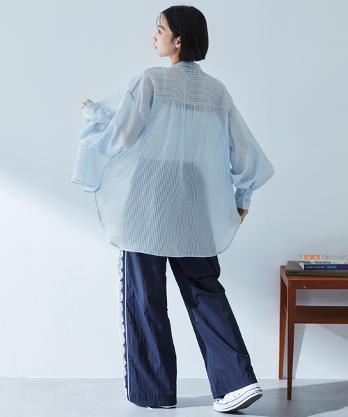 5/3迄の出品【新品未使用タグ付き】カオス☆グレー シーバオーガンブラウス Vibram®︎ #893C【AUGUST】light gray × black – issoku