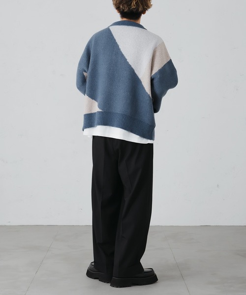 「epnok」 ニットカーディガン MEDIUM ブラック メンズ_画像3