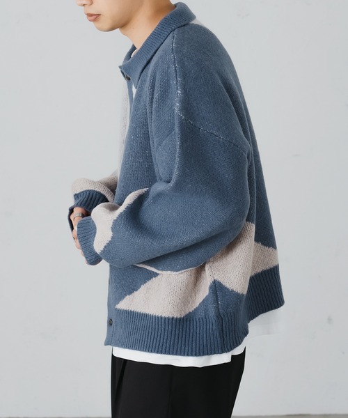 「epnok」 ニットカーディガン MEDIUM ブラック メンズ_画像6