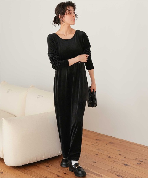 titivate（ティティベイト） ワンピース ベロアロングスリーブ