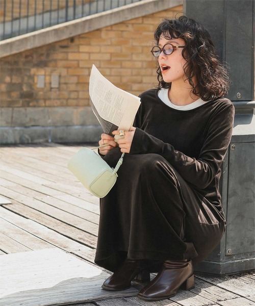 titivate（ティティベイト） ワンピース ベロアロングスリーブ