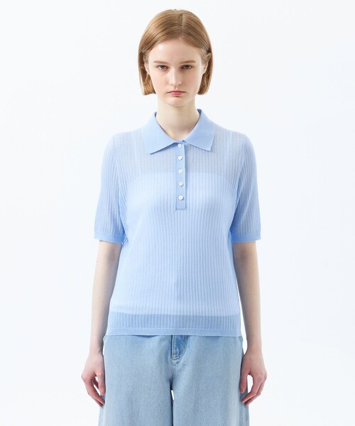 マッキントッシュフィロソフィー　半袖　ポロニット　サマーニット　38 MACKINTOSH PHILOSOPHY（マッキントッシュフィロソフィー） サマー