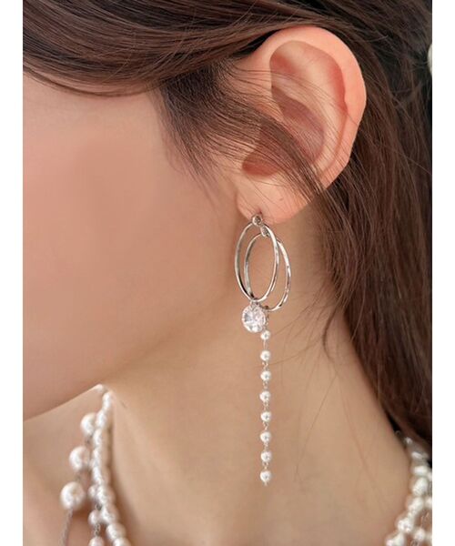 RESEXXY（リゼクシー） ピアス ポイントビジューフープピアス