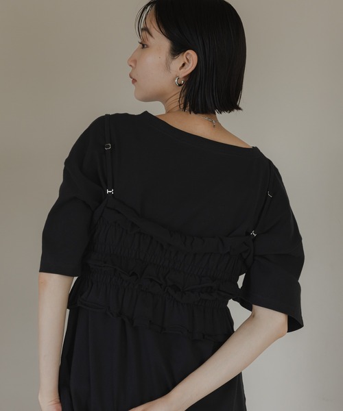 LOWRYS FARM（ローリーズファーム） tシャツ フリルビスチェセット