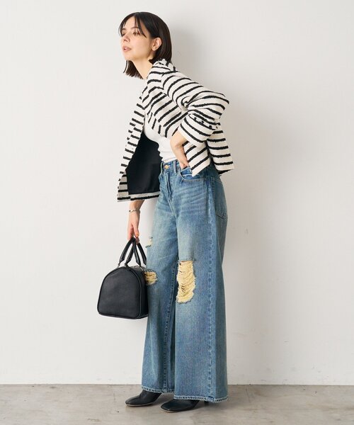 新品　ラウンジドレス　ツイードベスト　ジレ　アイボリー LOUNGEDRESS（ラウンジドレス）の「ツイードベスト（ベスト