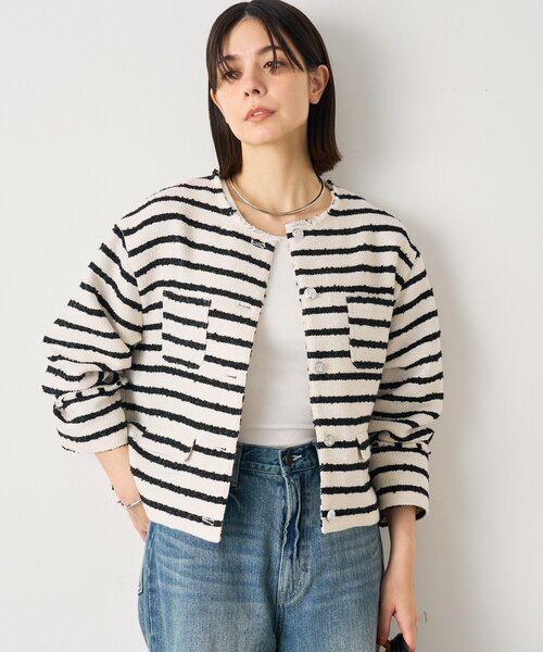 新品　ラウンジドレス　ツイードベスト　ジレ　アイボリー LOUNGEDRESS（ラウンジドレス）の「ツイードベスト（ベスト