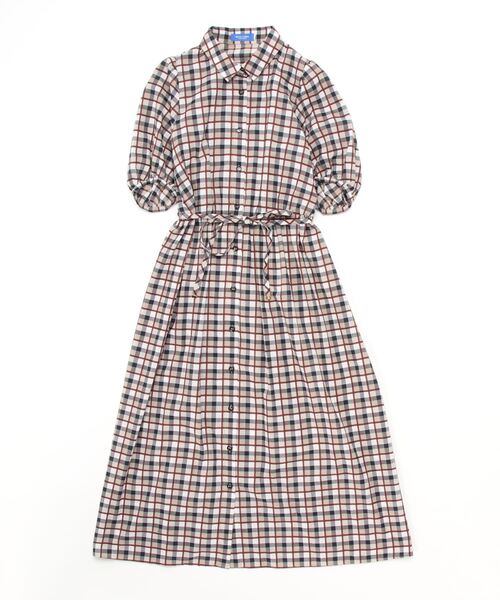 美品/ブルーレーベルクレストブリッジ/七分袖ワンピース/38サイズ BLUE LABEL CRESTBRIDGE 「BLUE CRESTBRIDGE」 7分袖ワンピース