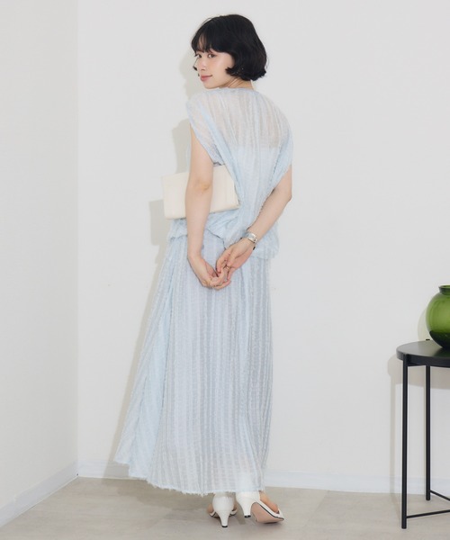 【KATHARINE ROSS】ストライプカットドビーワンピース KATHARINE ROSS ワンピース 「KATHARINE ROSS」ストライプカット