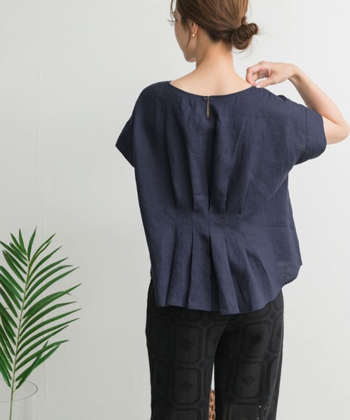 URBAN RESEARCH DOORS ブラウス シャツ リネンバックタック