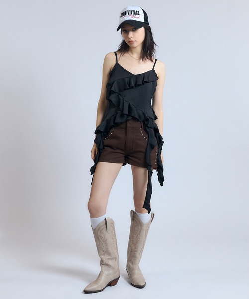 【sandro】スタッズ ショートパンツ（送料込み） プリーツラップスタッズショートパンツ – Darich (ダーリッチ)