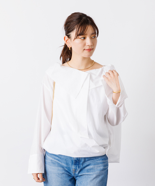 「Rouge vif」 長袖ブラウス フリー ホワイト レディース_画像2