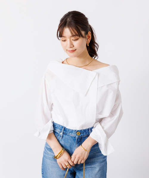 「Rouge vif」 長袖ブラウス フリー ホワイト レディース_画像6