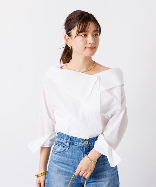 「Rouge vif」 長袖ブラウス フリー ホワイト レディース_画像7