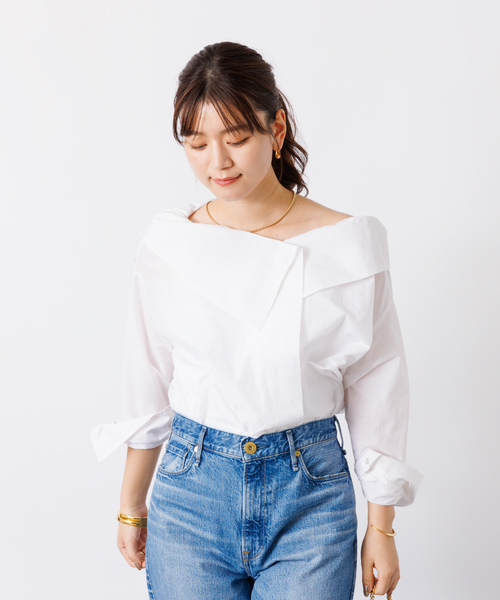 「Rouge vif」 長袖ブラウス フリー ホワイト レディース_画像8