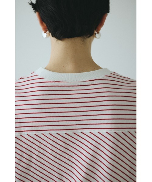 HeRIN.CYE tシャツ Design border tops デザインボーダートップス