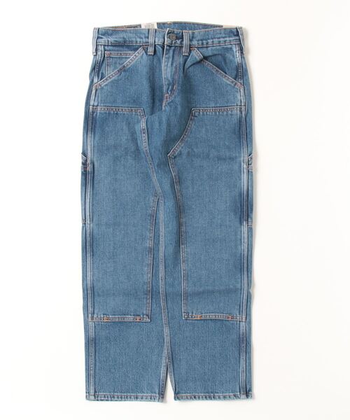 未使用品 24年製 フレームワーク デニムストレートパンツ 34 インディゴ Levi's 「Levi's」 加工デニムパンツ 34inch インディゴブルー